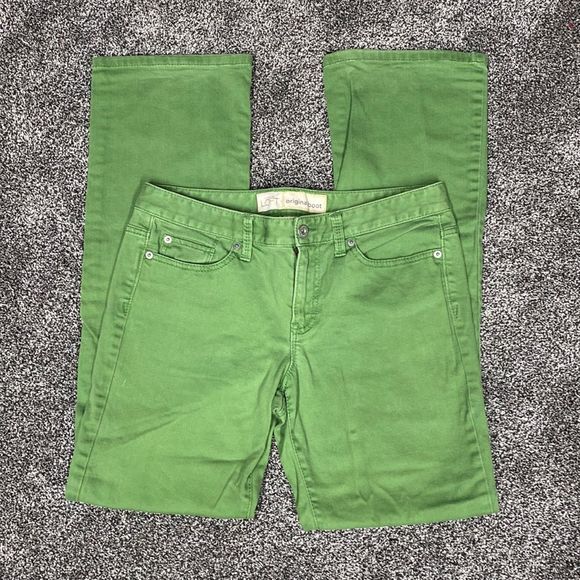 Ann Taylor Jeans Loft Anntaylor Original Boot Cut Green Denim Jeans